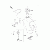Схема узла: Топливный бак для Kawasaki KX500