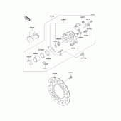 Схема вузла: Заднє гальмо для Kawasaki KLX140 KLX140