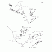 Схема узла: Система испарения топлива для Kawasaki ER650 Z650 ABS