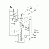 Схема вузла: Задній гальмівний циліндр для Kawasaki KMX80 KSR-II