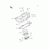 Схема вузла: Циліндр & Поршень для Kawasaki KLE650 Versys 650