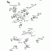 Схема узла: Подвеска для Kawasaki ZX1100 ZZ-R1100