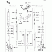 Схема вузла: Передня вилка(1/2) для Kawasaki ZR1000 Z1000