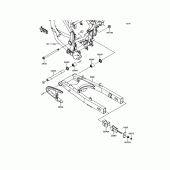 Схема узла: Задний рычаг (Маятник) для Kawasaki KLX150 KLX150L