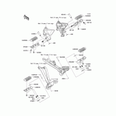 Схема узла: Подножки для Kawasaki ZX1000 Z1000SX