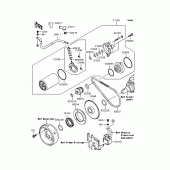Схема узла: Стартер электрический & Привод стартера для Kawasaki BJ250 250TR