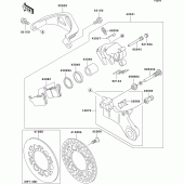 Схема вузла: Заднє гальмо для Kawasaki KX250/ KX252 KX250