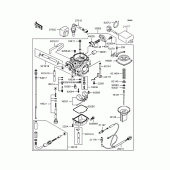 Схема вузла: Карбюратор для Kawasaki KL250 KL250 Super Sherpa