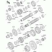 Схема узла: Трансмиссия для Kawasaki ZX636 Ninja ZX-6R