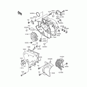 Схема узла: Крышка двигателя для Kawasaki BJ250 250TR
