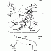 Схема вузла: Clutch master cylinder для Kawasaki ZX900 GPZ900R