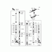 Схема вузла: Вилка передньої осі для Kawasaki ZX1000 Ninja ZX-10R ABS