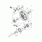 Схема узла: Ступица заднего колеса для Kawasaki EX300 Ninja 300 ABS