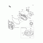 Схема вузла: Right engine cover(s) для Kawasaki VN1700 Vulcan 1700 Voyager