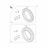 Схема узла: Колеса (Шины) для Kawasaki ER400 ER-4N
