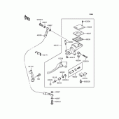 Схема вузла: Clutch master cylinder для Kawasaki ZR1100 Zephyr 1100RS