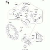 Схема вузла: Заднє гальмо для Kawasaki ZR1000 Z1000