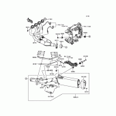 Схема вузла: Вихлопна система для Kawasaki ZG1400 1400GTR ABS