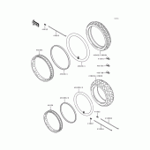 Схема узла: Колеса (Шины) для Kawasaki KLX650 KLX650 Motard