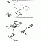Схема узла: Сиденье (ex500-b2/b3/b4) для Kawasaki EX500 GPZ500S