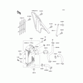 Схема вузла: Радіатор для Kawasaki KX100