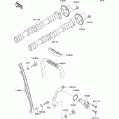 Схема вузла: Розподільний вал & Ланцюг ГРМ & Натягувач для Kawasaki ZX636 Ninja ZX-6R