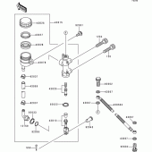 Схема вузла: Задній гальмівний циліндр для Kawasaki ZR550 Zephyr
