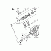 Схема вузла: Gear Change Drum/Shift Fork(s) для Kawasaki ZX1400 ZZR1400 ABS