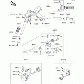 Схема вузла: Кермо & Пульт управління рульовий для Kawasaki ZX600 Ninja ZX-6RR