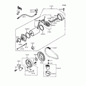 Схема узла: Стартер электрический & Привод стартера для Kawasaki EX400 GPZ400S