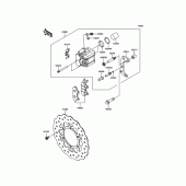 Схема вузла: Переднє гальмо для Kawasaki KLX125 KLX125
