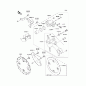 Схема вузла: Заднє гальмо для Kawasaki KLX450 KLX450R