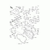 Схема вузла: Engine cover(s)(1/2) для Kawasaki KX500