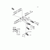 Схема вузла: Задній важіль (маятник) для Kawasaki KX450 KX450F