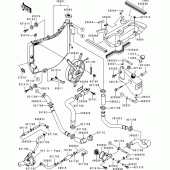 Схема узла: Радиатор (1/2) для Kawasaki ZX900 Ninja ZX-9R