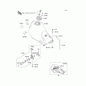 Схема вузла: Паливний бак для Kawasaki KL250 KL250 Super Sherpa