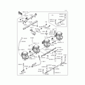Схема вузла: Карбюратор(1/3) для Kawasaki ZG1200 Voyager XII