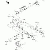 Схема вузла: Задній важіль (маятник) для Kawasaki ZR750 Z750