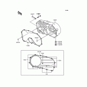 Схема вузла: Right engine cover для Kawasaki VN400 Vulcan Classic