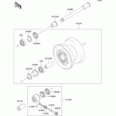 Схема вузла: Ступиця переднього колеса для Kawasaki ZR1100 Zephyr 1100RS