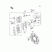 Схема вузла: Переднє гальмо для Kawasaki KLX250 D-Tracker