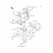 Схема вузла: Амортизатор задній для Kawasaki ZG1400 Concours 14