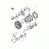 Схема вузла: Зчеплення для Kawasaki ZR1200 ZRX1200 DAEG