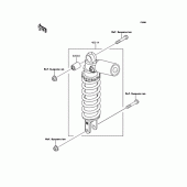 Схема узла: Амортизатор задний (s) для Kawasaki ZX1200 Ninja ZX-12R