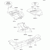 Схема узла: Decal(ebony/rose)(zx600-d2/d2a) для Kawasaki ZX600 ZZ-R600