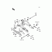 Схема вузла: Задній важіль (маятник) для Kawasaki KLX110 KLX110