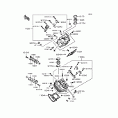 Схема вузла: Головка циліндра для Kawasaki VN250 Eliminator 250V