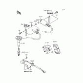 Схема вузла: Котушка запалювання для Kawasaki EX250 ZZR250