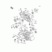Схема вузла: Картер двигуна для Kawasaki KMX80 KSR-II