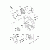 Схема вузла: Заднє колесо & Привідний ланцюг для Kawasaki EX500 GPZ500
